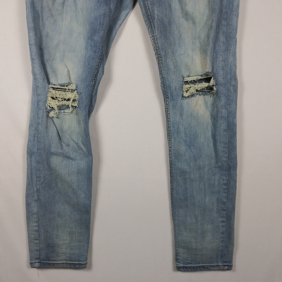Serenede Jeans Men's Size 40 x 32 Distressed Stretch Blue Denim Tapered - Picture 3 of 10